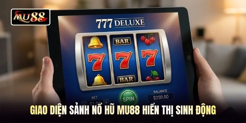 Giao diện sảnh nổ hũ MU88 hiển thị sinh động